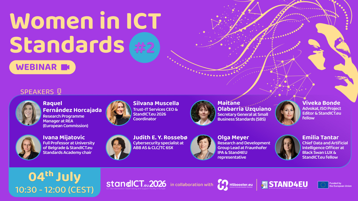 Webinar Women in ICT Standards, a focus on Gender Gap in ICT Standardisation and Standards