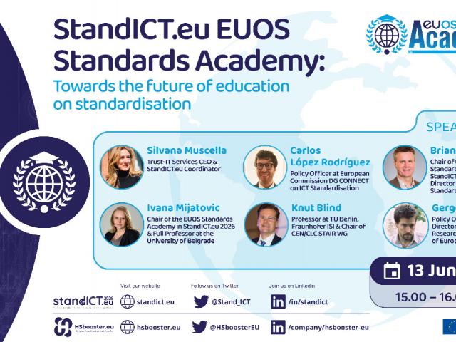 Webinar "EUOS Standards Academy: Towards the future of education on standardisation"